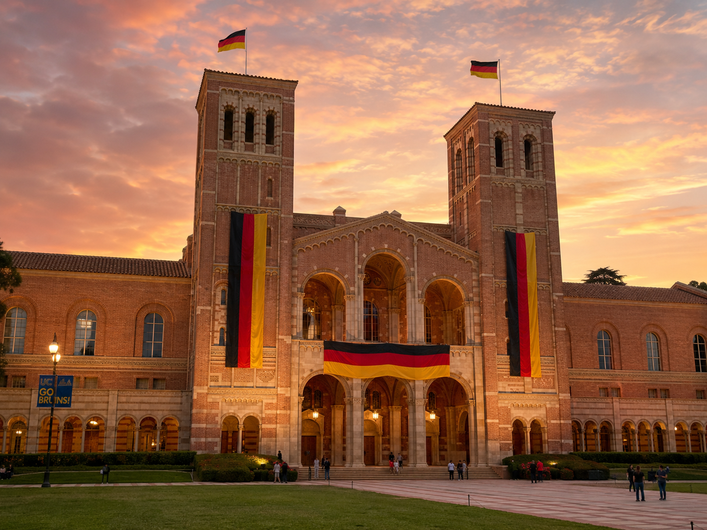 Royce Hall at UCLA at golden hour